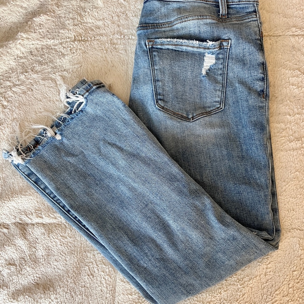 Lovervet Distressed Blue Flare Jeans - Picture 6 of 6